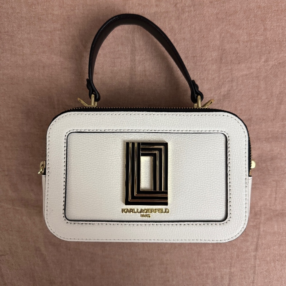 KARL LAGERFELD PARIS Simone Lunchbox Double Zip Crossbody